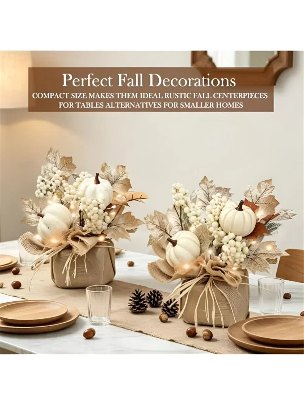 Timer - 2 Pack Fall Tabletop Maple Tree with 20LEDs